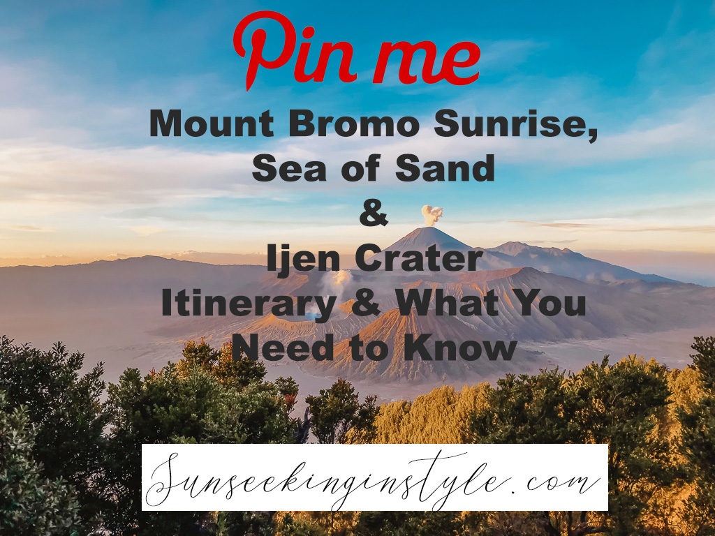 Mount Bromo, Sea of Sand, Ijen Crater Sunrise Tour, East Java, Indonesia