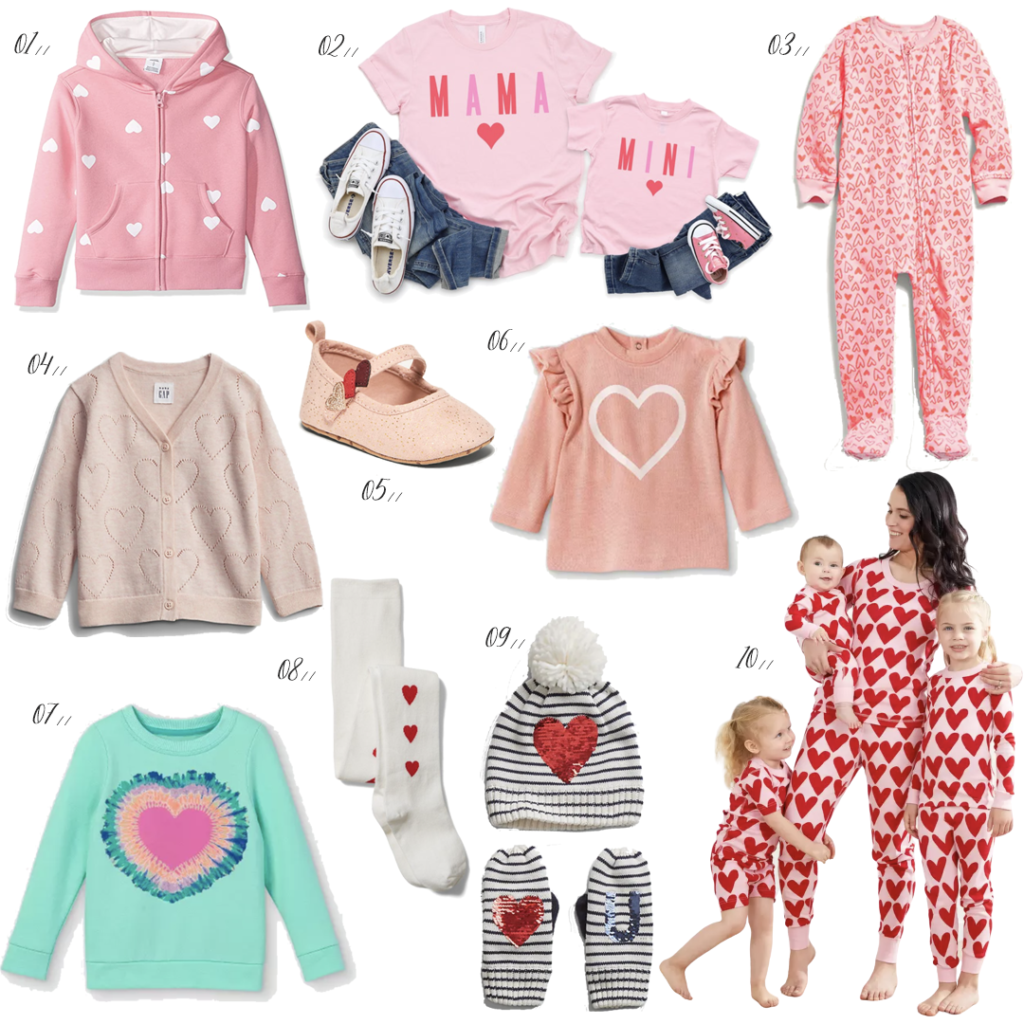 Valentine's Day Outfit Inspo for the Entire Family. Girl's and baby Valentine's Day style.