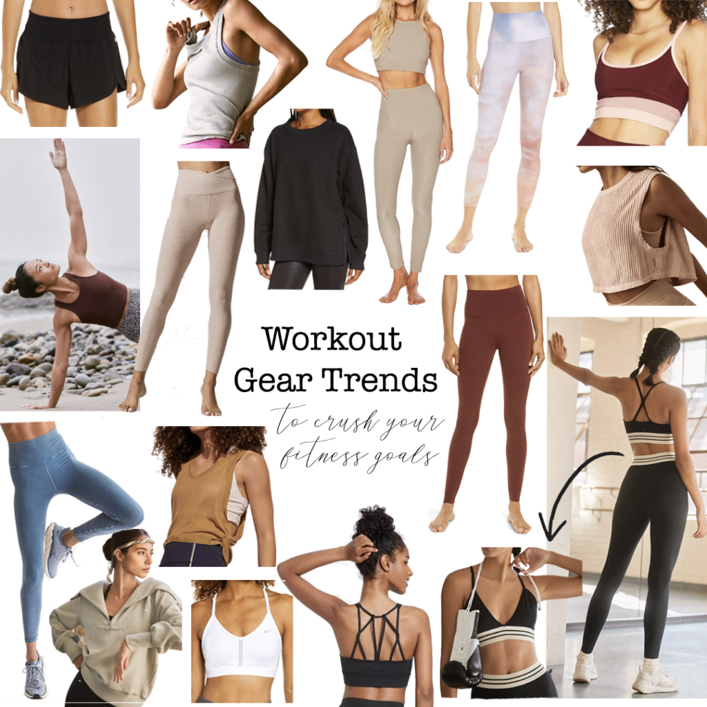 Workout Gear Trends to Crush Your 2022 Fitness Goals. Women's workout gear. Women's fitness gear. Workout clothes. Workout leggings, workout tops, & sports bras.