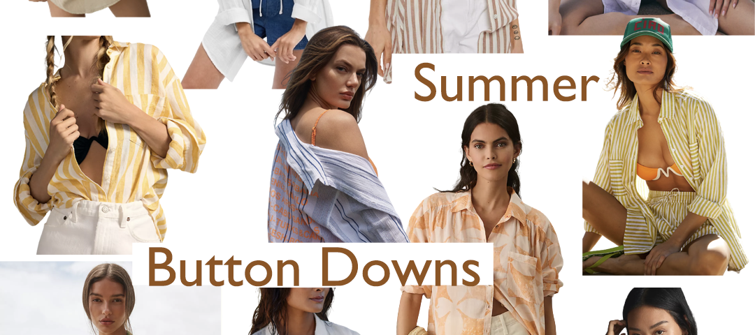 Lightweight Summer Button Down Swim Cover Ups